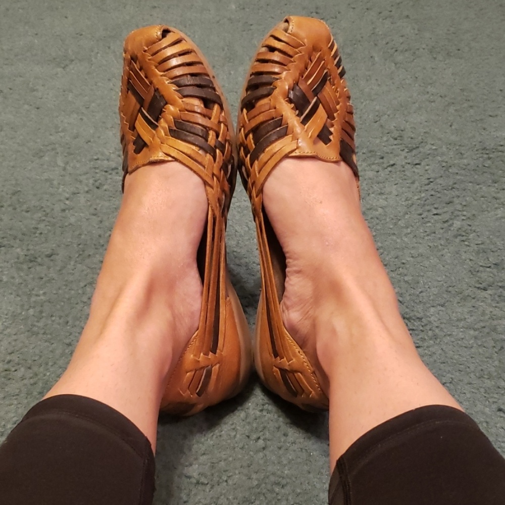Criss-Cross Slip-on Shoes